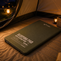 [Borderless Camping] Matelas Gonflable Militaire d'Extérieur Portable pour Camping et Randonnée Simple/Double