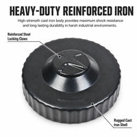 Bouchon de réservoir de carburant en fonte verrouillable Tx-0014 123mm avec double clé antivol pour camions FAW Jiefang J6 J6P J6F Aowei
