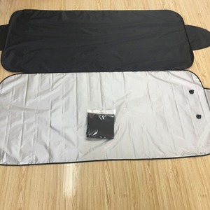 <span class=keywords><strong>Pare</strong></span>-soleil de <span class=keywords><strong>pare</strong></span>-<span class=keywords><strong>brise</strong></span> de voiture 170T en tissu argenté, sans bords, à ventouses, pliable, type carte, couleur unie, ajustement standard - Product Image 4