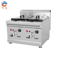 Friteuse à gaz commerciale en acier inoxydable, grande capacité verticale, qualité commerciale, machine à frites
