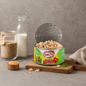 Flocons de <span class=keywords><strong>thon</strong></span> en conserve saveur Betutu, <span class=keywords><strong>thon</strong></span> frais <span class=keywords><strong>naturel</strong></span> riche en protéines, prêt à consommer, plat de poisson pratique 180g - Product Image 1