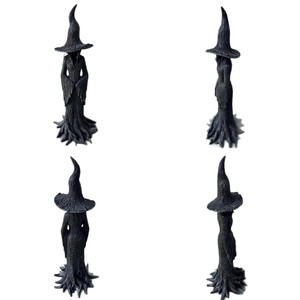 Estatua de Bruja de Resina de 20cm 30cm, Decoración de Halloween para Interiores, Hecha a Mano - Product Image 5