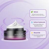 Crème pour le cou, le visage et la poitrine au rétinol, anti-âge, hydratante, avec niacinamide, hyaluronate de sodium, réduit les ridules, soin hydratant pour la peau