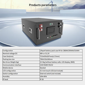 LVNOON JKESS DIY 키트 쌓을 수있는 배터리 팩 14-15kwh 케이스 <span class=keywords><strong>48V</strong></span>/51.2V <span class=keywords><strong>LiFePO4</strong></span> 280Ah 304Ah 314Ah 배터리 빈 상자 - Product Image 5