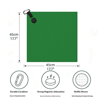 Serviette de golf en microfibre gaufrée à séchage rapide avec fixation magnétique auto-agrippante, cadeau pour club, logo personnalisable