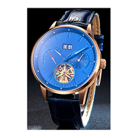 Montres mécaniques lumineuses en acier, design d'usine et personnalisation par lots, avec calendrier et mouvement à inertie, pour marque privée