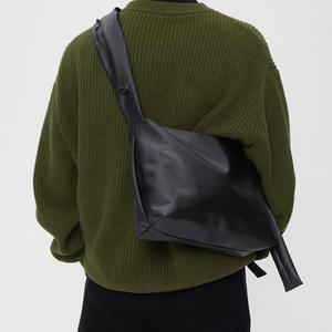 Nueva Llegada al por Mayor, Bolsa de Pecho de Cuero Cuadrada Horizontal de Estilo Japonés Retro Simple para Hombre, Bolsa Cruzada de Viaje Moderna - Product Image 1