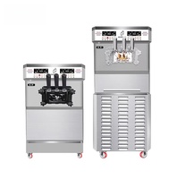 Machine à glace molle à trois saveurs MK-D56DT 4000W 52-58L/H avec système double et fonction de pré-refroidissement