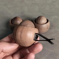 Diffuseur d'huiles essentielles en bois de 8 ml au parfum naturel de rose pour voiture - Design sphérique, décoration, désodorisant, sans alimentation électrique