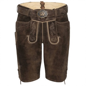 Latest Design <b>Men</b> Bavarian Lederhosen Adults Comfortable Breathable Cowhide Suede <b>Leather</b> Traditional German Oktoberfest <b>Short</b> - Product Image 1