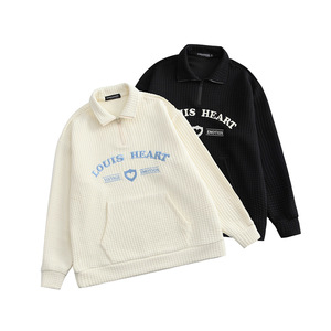 Sudadera con Capucha para Hombre, Nueva, Personalizada, 100% Algodón, Invierno, Color Sólido, Felpa, Transpirable, Cómoda, Cálida, Impresión Digital, Bordado - Product Image 3