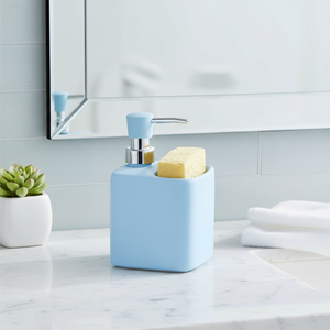 Distributore di sapone in ceramica MSV 'Malaga' in azzurro - Product Image 3