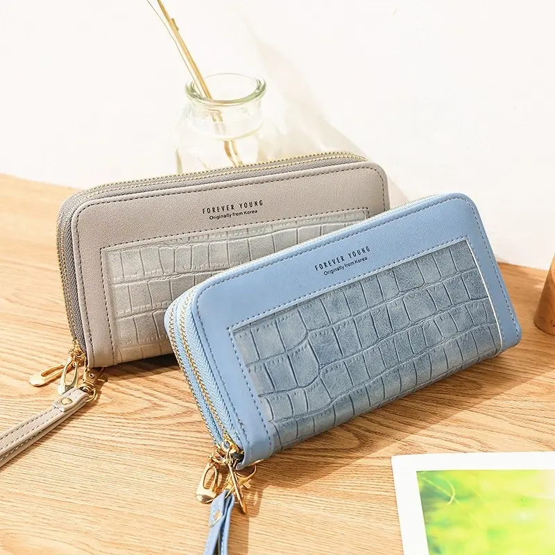 लंबी महिलाओं का बटुआ महिला पर्स टास्सेल सिक्का पर्स कार्ड धारक वॉलेट डबल जिपर पु चमड़े के क्लच लक्जरी मनी फोन बैग