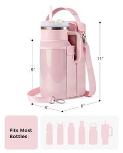 Pochette de téléphone à bandoulière en PU imperméable avec logo personnalisé, fermeture éclair robuste, aimant puissant, porte-bouteille d'eau pour le sport et la remise en forme, sac de sport magnétique - Product Image 5