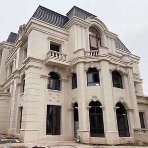 Projet de villa moderne de style européen au Portugal, façade en pierre <span class=keywords><strong>calcaire</strong></span> beige, revêtement mural en pierre <span class=keywords><strong>calcaire</strong></span> polie, texture 3D pour les murs extérieurs et intérieurs - Product Image 2