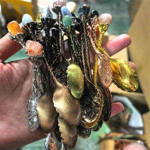 Cucharas <span class=keywords><strong>de</strong></span> Té Decorativas <span class=keywords><strong>de</strong></span> Aleación <span class=keywords><strong>de</strong></span> Cristal Multicolor al por Mayor, Cucharas <span class=keywords><strong>de</strong></span> Café <span class=keywords><strong>de</strong></span> Aleación con Piedras <span class=keywords><strong>de</strong></span> Cristal, Cucharas <span class=keywords><strong>de</strong></span> Bruja para Regalo - Product Image 4