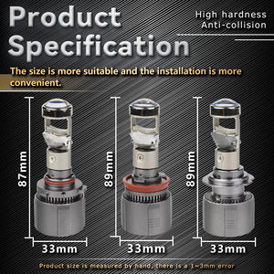 Bombillas LED A80 para Faros Delanteros, Mini Proyector, Resistentes al Agua, Haz de Luz Concentrado, Luz Alta/Baja, H4, Luces Antiniebla, Ajuste Universal - Product Image 4