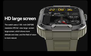 Relojes Inteligentes Tácticos Unisex para Exteriores para Hombre, Reloj Deportivo HD de 1.85 Pulgadas, Resistente al Agua IP68, Reloj Inteligente para Exteriores, Reloj Inteligente C - Product Image 5