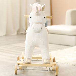 Cheval à bascule en bois 2 en 1 pour bébé et enfant, jouet pour bébé et enfant, chevaux à bascule pour intérieur et extérieur - Product Image 6