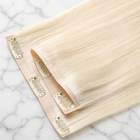 Rambut Virgin Cina Grosir Langsung Pabrik, Laris Manis, 120G 140G 160G 180G Double Drawn Ujung Tebal Remy Clip-in Extension