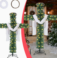 Décorations de Noël d'intérieur, Arbre de Noël, Arbre de Noël et de Pâques en forme de croix