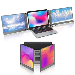 الأكثر مبيعًا شاشة ثلاثية محمولة 15.6 بوصة لشاشة الكمبيوتر المحمول PC الموسع 1080P للكمبيوتر الدفتري 13-17 بوصة بنظام Windows