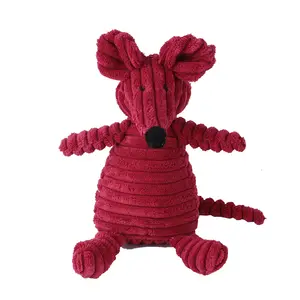 Giocattoli per cani in velluto a coste all'ingrosso a forma di animale peluche per animali domestici cucciolo stridulo masticare giocattolo resistente al morso accessori per animali domestici forniture