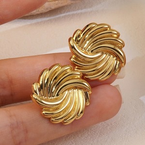 1 Par de Aretes de Acero Inoxidable Sunling, Estilo Punk, Geométricos, Espirales, para Mujeres y Niñas, para Fiestas, Uso Diario, Regalo - Product Image 2