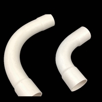 Conector de Tubería de PVC Rígido de 2 Pulgadas y 90 Grados, Extremo de Campana, Cédula 40, Accesorios para Conductos Eléctricos Grises, Certificación ETL, Fundición