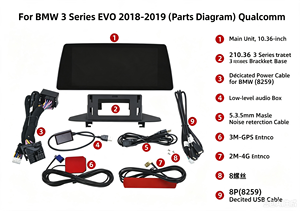 Autoradio multimédia Android avec écran tactile HD de 10,36 pouces, Bluetooth et CarPlay pour BMW Série 3 F30 F34 EVO - Product Image 2