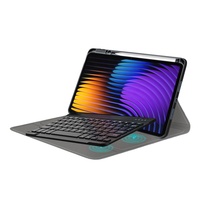 Casing Keyboard Nirkabel Magnetik untuk Xiaomi Pad 8 7 /7 Pro Mipad 7 Tablet, Casing Kulit dengan Keyboard Bahasa Kustom
