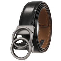 Nouvelle usine de mode Logo personnalisé anneau en D métal boucle automatique ceinture à cliquet ceinture en cuir véritable pour les femmes