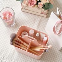 Boîte de rangement multifonctionnelle portable de bureau MONR en polystyrène (PS) au design moderne et minimaliste, organisateur de cosmétiques pour la maison