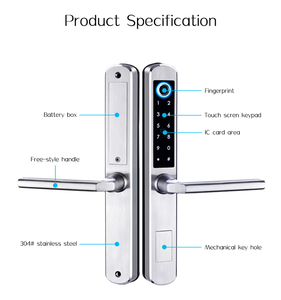 IP64 không thấm nước tuya ttlock App thông minh mật khẩu vân tay điện tử trượt khóa cửa 304 thép không gỉ Wi-Fi kết nối - Product Image 6