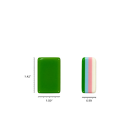 Set Mahjong Modern Amerika 4-Lapisan Akrilik Hijau 1,42 Inci 160 PCS Desain Natal Merry Grinchmas Ukiran Laser Dua Sisi