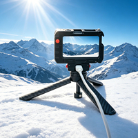 Gabbia di ricarica magnetica in lega di alluminio per DJI Osmo Action 5 Pro 4 3 con attacco a slitta fredda e foro per vite da 1/4 per riprese orizzontali e verticali