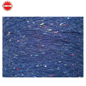 Hot Sale Blended Polyester Acrylic Knot Yarn With Lurex Sequin Yarn Fancy Yarn For Hand Knitting