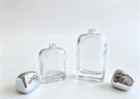 Flacons de parfum en verre vides de haute qualité, 50 ml et 80 ml, à col serti, couleur personnalisée, emballage en boîte carrée, OEM