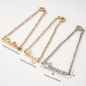 Gepersonaliseerde luxe tasbedels met gegraveerd hol logo, hangende handtas metalen labels, verguld rond metalen sleutelhanger voor tassen - Product Image 6