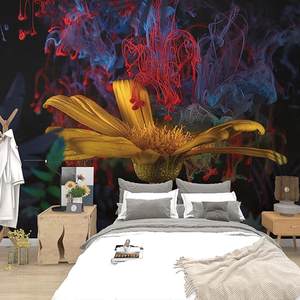 Fleur Film Et Télévision Papier Peint Grande Fleur Papier Peint Creative Fleur Salon Tv Fond Chambre Décoratif Mural - Product Image 2