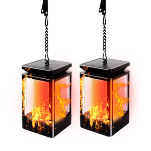 99led ngoài trời treo năng lượng mặt trời đèn lồng nhấp nháy ngọn lửa ánh sáng trang trí ngọn lửa năng lượng mặt trời đèn cho Patio sân vườn - Product Image 1