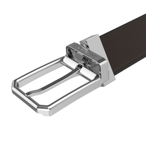 Carosung Pin fibbia per uomo in pelle di ricambio per cintura da 1.25 pollici di alta qualità in acciaio inox classico fibbia per cintura in argento - Product Image 1