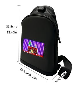Bolso Bandolera LED DIY con Control por Aplicación Móvil, Pantalla LED Dinámica a Todo Color para Imágenes y Logotipos, Bolso 3D Inteligente con Pantalla LED - Product Image 6