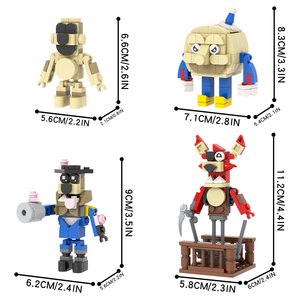 MOC1644 sonnolenta luna Foxy capitano Springlock 266 pz mattoncini cinque notti a cinque Set da gioco assemblare blocchi da costruzione per bambini giocattoli regalo - Product Image 4