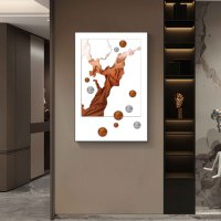 Boule métallique 3D, peintures suspendues pour hôtel, peinture abstraite, décoration murale encadrée, peinture abstraite
