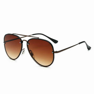 Lunettes de soleil œil de chat surdimensionnées vintage pour femmes, dégradées, protection UV400, monture métallique, style pilote, pour hommes, collection 2022 - Product Image 5