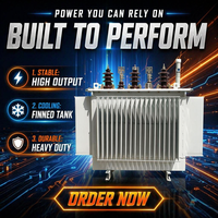 Transformateur de distribution triphasé immergé dans l'huile de qualité industrielle 10 kV, 400 V/480 V, haute efficacité, faible consommation