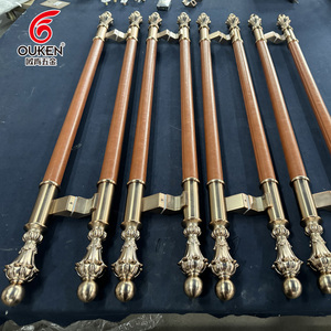 Châu Âu sang trọng nội thất cửa kính xử lý tùy chỉnh da cam thép không gỉ cửa chính cho khách sạn biệt thự cửa trước xử lý - Product Image 5