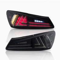 Nouveaux feux arrière LED modifiés rouges fumés pour Lexus IS250 IS350 2006-2015, avec fonctions de feux de circulation, de freinage, de clignotants et de feux antibrouillard