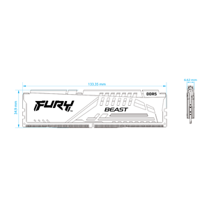 <span class=keywords><strong>Kingston</strong></span> <span class=keywords><strong>FURY</strong></span> KF556C40BB-32 32 Go 4G x 64 bits DDR5-5600 CL40 288 broches DIMM pour ordinateur de bureau - Product Image 2
